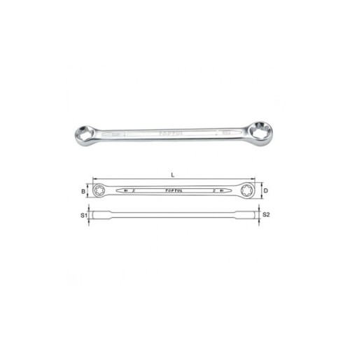 Ключ Toptul Е-профіль накидний прямий E6xE8 (AAEE0608)