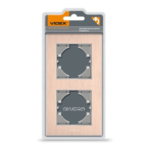 Рамка Videx BINERA мідний алюміній 2 пости (VF-BNFRA2V-CP)