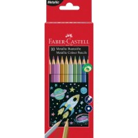 Олівці кольорові Faber-Castell 10 кольорів, металік (201583) (28653)