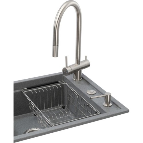 Мийка кухонна GRANADO Royal Artes grafito (+ подрібнювач Algar 1000 + змішувач Ferrol inox + дозатор Redondo inox + ко (ksg1309)