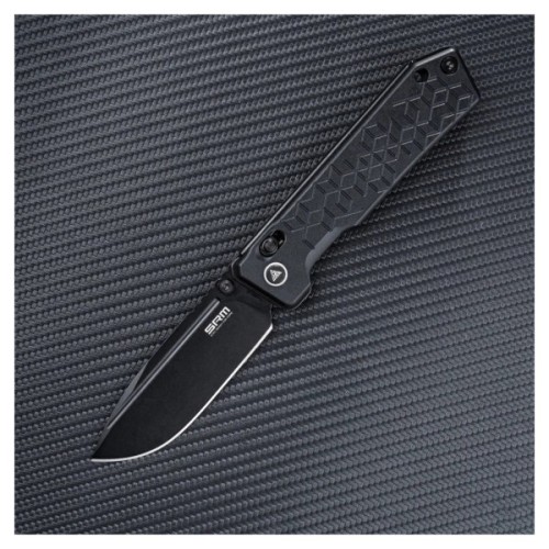 Ніж SRM Rubik, Sandvik 14C28N, алюміній, чорний (7228B-AB)