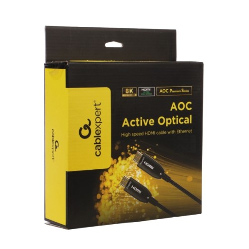 Кабель мультимедійний HDMI M to HDMI M 40.0m V2.1 8K 60Hz/4K 144Hz AOC Cablexpert (CCBP-HDMI8K-AOC-40M-EU)