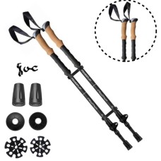 Трекінгові палиці PowerPlay 9107 Friluftsliv Black/White 80-135 см (PP_9107_FRILUFTSLIV)