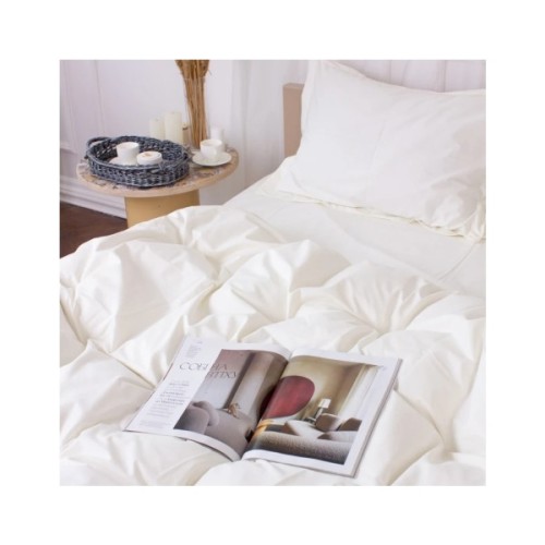 Постільна білизна MirSon Poplin Line 002 Milky White 110x140 (2200006277323)