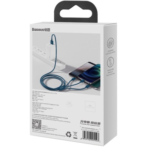 Дата кабель USB 2.0 AM to Lightning + Micro 5P + Type-C 1.5m 3.5A blue Baseus (CAMLTYS-03)