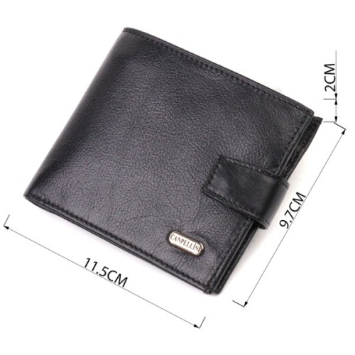 Гаманець Canpellini З натуральної шкіри Чорний (21877)