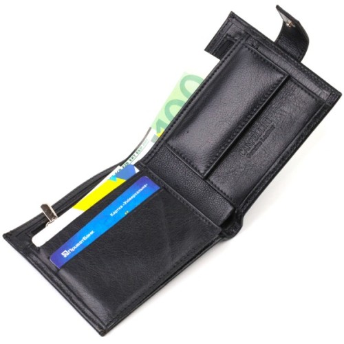 Гаманець Canpellini З натуральної шкіри Чорний (21877)