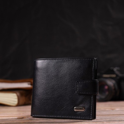 Гаманець Canpellini З натуральної шкіри Чорний (21877)