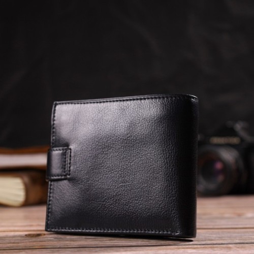 Гаманець Canpellini З натуральної шкіри Чорний (21877)