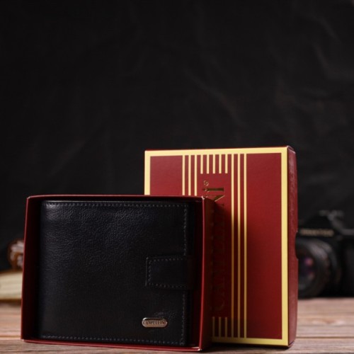 Гаманець Canpellini З натуральної шкіри Чорний (21877)