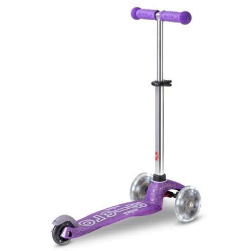 Самокат Micro Mini Deluxe Fairy Glitter LED Пурпуровий (MMD207)