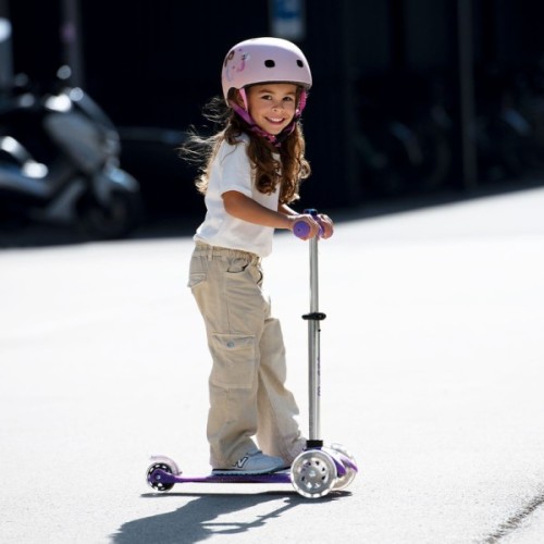 Самокат Micro Mini Deluxe Fairy Glitter LED Пурпуровий (MMD207)