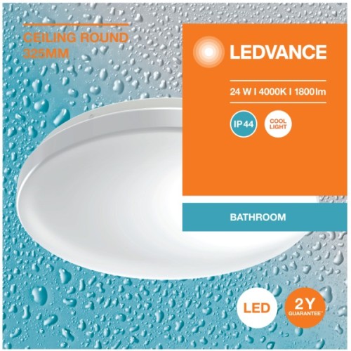 Світильник LEDVANCE CEILING ROUND 325 24W 840 IP44 (4099854105913)