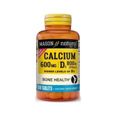 Мінерали Mason Natural Кальцій 600 мг з Вітаміном D3 800 МО, Calcium 600 mg з Vitamin D3 800 IU, 2 (MAV17132)