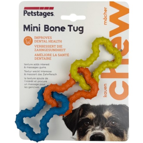 Іграшка для собак Petstages Три кісточки міні різнокольорові 16 см (0871864002437)