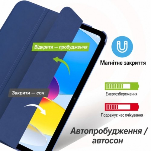 Чохол до планшета BeCover Tri Fold Hard Apple iPad 10.9" (2022/2024)/iPad (А16) 2025 11" Deep Blue (716119)