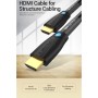 Кабель мультимедійний HDMI M to HDMI M 1.0m 4K60Hz cotton braided black zinc alloy Vention (ALMBF)