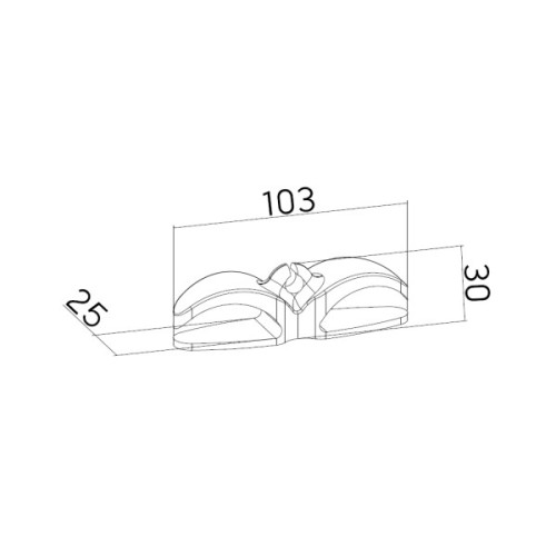 Тримач для кабелю OfficePro CM001B, клейка основа, black (CM001B)