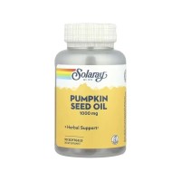 Вітамінно-мінеральний комплекс Solaray Олія насіння гарбуза, 1000 мг, Pumpkin Seed Oil, 90 гелевих капсул (SOR-10727)