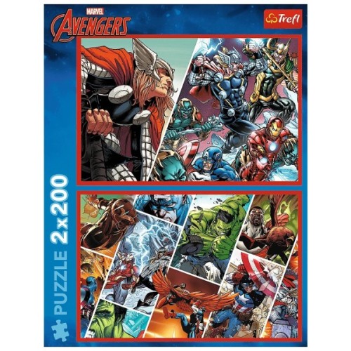 Пазл Trefl The Avengers Захисники світу 2х 200 елементів (5900511133189)
