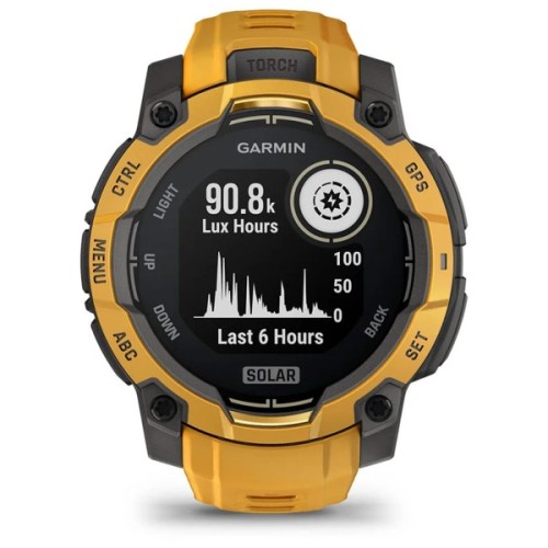 Смарт-годинник Garmin Instinct 3, 45mm, Solar, Sunburst with Sunburst/Gray Accents, GPS смарт-годинник (010-02934-02)