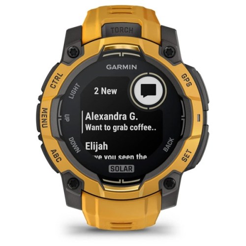 Смарт-годинник Garmin Instinct 3, 45mm, Solar, Sunburst with Sunburst/Gray Accents, GPS смарт-годинник (010-02934-02)