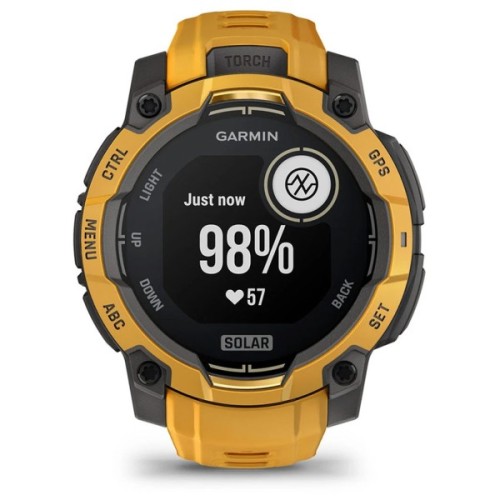 Смарт-годинник Garmin Instinct 3, 45mm, Solar, Sunburst with Sunburst/Gray Accents, GPS смарт-годинник (010-02934-02)