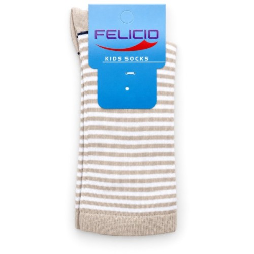 Шкарпетки дитячі Felicio у смужку (M0C0101-2500-9B-whitebeige)