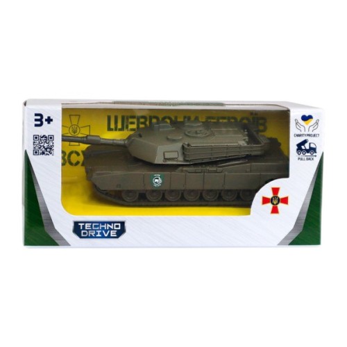 Машинка для дітей TechnoDrive серії Шеврони Героїв - Танк - 1 ОТБр (250332W2)