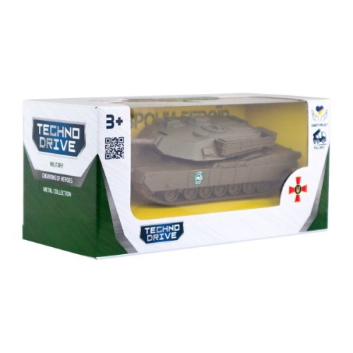 Машинка для дітей TechnoDrive серії Шеврони Героїв - Танк - 1 ОТБр (250332W2)