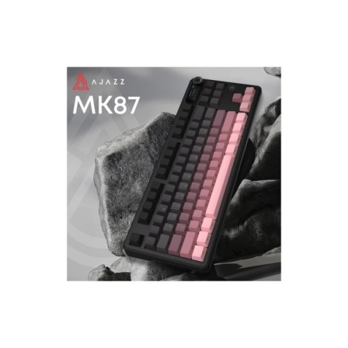 Клавіатура Ajazz MK87 Pitaya RGB Wireless/Bluetooth/USB UA Black/Pink (MK87-P-S-P)