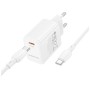 Зарядний пристрій BOROFONE BN26 Fuente USB-C PD20W + cable USB-C to USB-C White (6941991120251)