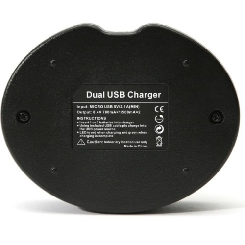 Зарядний пристрій для фото PowerPlant Canon Dual NB-12L (DV00DV3404)