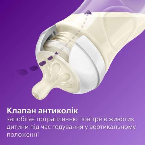 Соска Philips AVENT Natural силіконова, Природний потік, 6 міс+, 2 ш (SCY966/02)