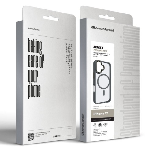 Чохол до мобільного телефона Armorstandart Unit MagCase Apple iPhone 17 Titanium Grey (ARM86285)