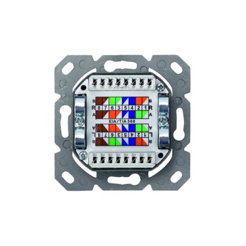 Комп'ютерна розетка Digitus 2xRJ45 FTP, для відкритої проводки (DN-9002-N)