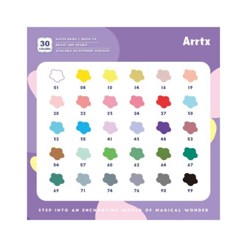 Художній маркер Arrtx акрилові AACM-0530A, 30 кольорів (LC303144)