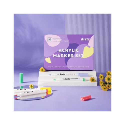 Художній маркер Arrtx акрилові AACM-0530A, 30 кольорів (LC303144)