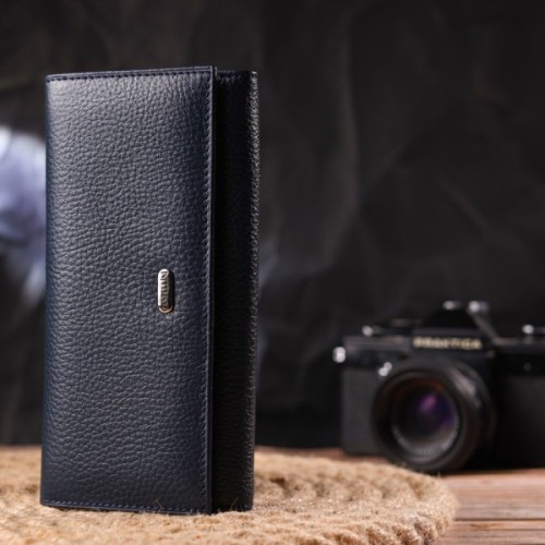 Гаманець Canpellini З натуральної шкіри Синій (21659)