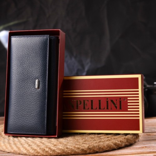 Гаманець Canpellini З натуральної шкіри Синій (21659)