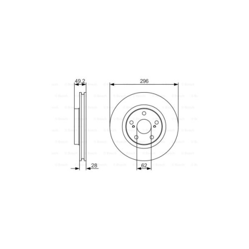 Гальмівний диск Bosch 0 986 479 S22