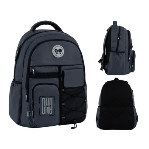 Рюкзак шкільний GoPack Education Teens 184 темно-сірий (GO26-184L-4)