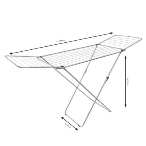Сушарка для білизни Casa Si Kolibri 18m Silver Підлогова (CS42191C06) (DAS302393)