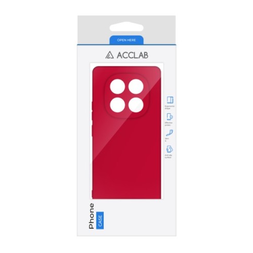 Чохол до мобільного телефона ACCLAB Silicone Xiaomi Redmi Note 14 Pro Plus Red (1283126617270)