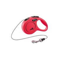 Повідець для собак Flexi New Classic XS трос 3 м (червоний) (4000498022405)