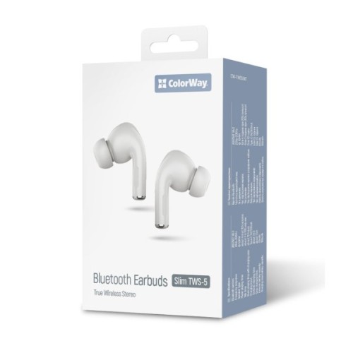 Навушники ColorWay Slim TWS-5 Earbuds White (CW-TWS5WT)