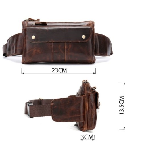 Сумка Vintage Поясна чоловіча Коричнева (14815)