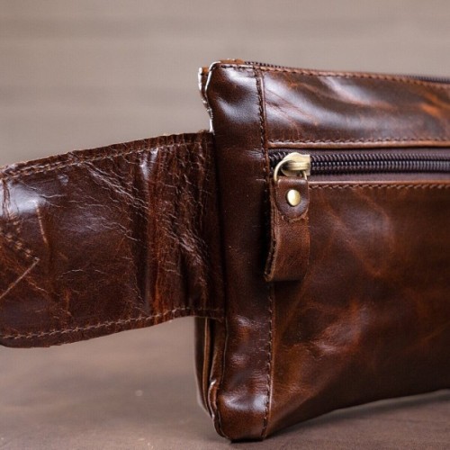 Сумка Vintage Поясна чоловіча Коричнева (14815)