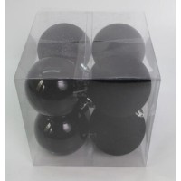 Ялинкова іграшка Novogod`ko 8 шт чорний mix 6 см (974408)