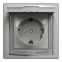 Розетка Schneider Electric ASFORA з кришкою IP44, алюміній (EPH3100361)